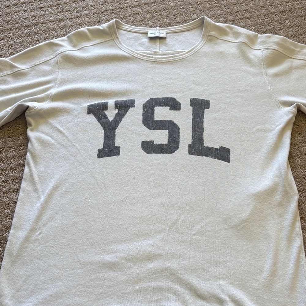Saint Laurent Light Gray Crewneck